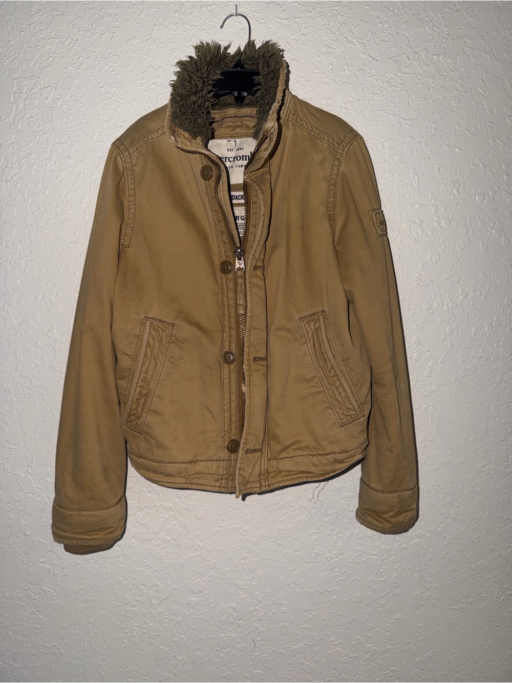 Abercrombie & Fitch Tan Adironback  Jacket VINTAGE Size Large